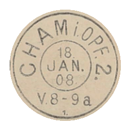 Zweikreisstempel Cham 2