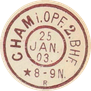 Zweikreisstempel Cham 2 Bahnhof