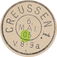 Zweikreisstempel Creußen 1