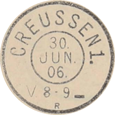Zweikreisstempel Creußen 1