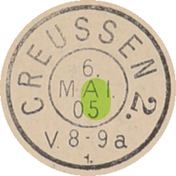 Zweikreisstempel Creußen 2